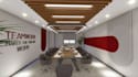 design, render 3d realistic office interior,luxury reception area, cgi workspace