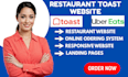 create responsive toast restaurant cafe website with online food ordering system