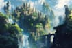 create fantasy background and landscape