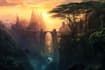 make fantasy background and landscape