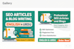 seo optimized articles and blog posts in english and urdu