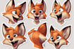 make furry stickers on cartoon style
