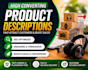 write SEO product descriptions for amazon, shopify, website