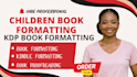 do children book formatting, children book editing, and book publishing