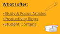blog articles on student life and productivity