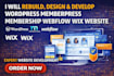 rebuild design and develop wordpress memberpress membership webflow wix website