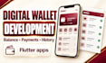develop a flutter fintech app with digital wallet and nfc