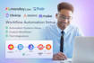 setup monday crm workflows automations trello clickup asana make integration