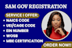 do sam gov registration, sam gov renewal, apply for mbe wosb sba, get cage code