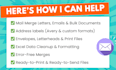 automate mail merge letters, labels, and documents