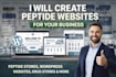 design peptide website, research peptide store, supplement store website