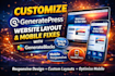 customize generatepress website layout mobile fixes with generateblocks