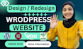design or redesign wordpress website with elementor and full stack development