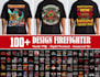 do creative t shirt fire station, firefighter, fire department logo