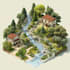 create a isometric map vector illustration