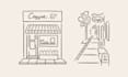 create hand drawn line art style illustration