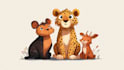 draw animals cartoon illustration