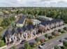 render residential complex,modern townhouse development,cgi urban plan rendering