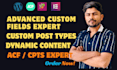 build dynamic wordpress sites with acf custom fields