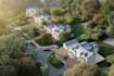 create 3d site plan, residential complex, apartment exterior, landscape design