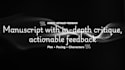 beta read your manuscript with in depth critique actionable feedback
