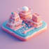 design 2d flat and 3d isometric map