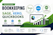 do bookkeeping in sage, xero, quickbooks