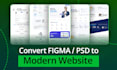 convert figma to a responsive react, nextjs or HTML website