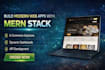 build a full stack mern web application or react website