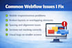 fix webflow bugs, layout issues and responsiveness problems