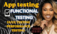 do game testing, play testing, and review the game app