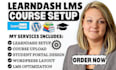 build your learndash lms website and upload content