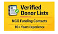 provide verified donor contact list for ngo