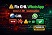 fix ghl whatsapp issues twilio API errors and automation problems