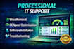 fix windows 10, 11 errors, speed up PC and provide remote IT support