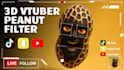 design burnt peanut vtuber avatar with face tracking