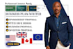 write business plan, sponsorship or fundraising proposal, nonprofit