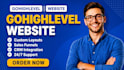 setup and manage gohighlevel website, CRM,  ghl sales funnel expert