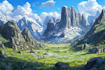 do fantasy background and landscape