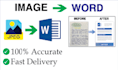 convert PDF and image to word with accurate typing