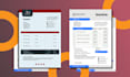 design custom editable invoice template, order form, and fillable pdf