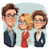 make a cute and funny caricature illustration
