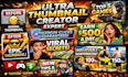 design affordable high CTR youtube thumbnails