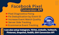 setup meta or facebook pixel conversion API and ga4 server side tracking via GTM