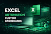 create custom excel automation, templates, trackers and dashboards