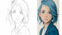 sketch characters into anime style