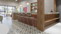 redesign 3d restaurant, cafe interior, kiosk layout, bar cgi rendering, lounge
