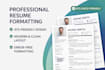 create ats friendly resume CV with professional formatting