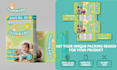 do product packaging and label design with dielines