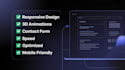 build a responsive website with 3d animations using HTML CSS and javascript